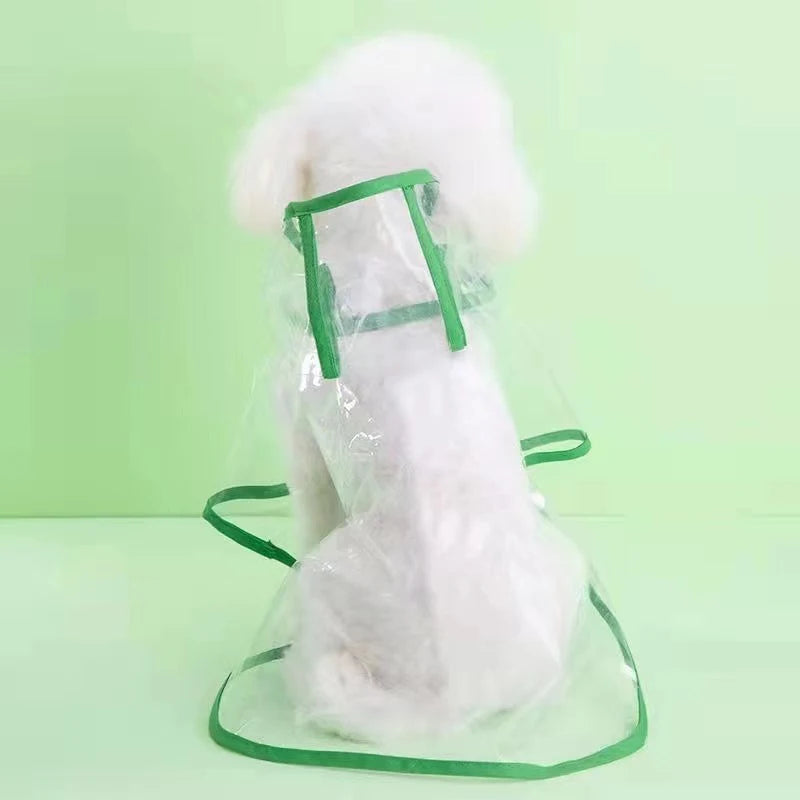 Vêtements de pluie transparents pour animaux de compagnie, vêtements de pluie transparents pour animaux de compagnie, veste imperméable à capuche pour animaux de compagnie, vêtements en PVC souple pour petits chiens, Poncho de pluie pour chiots