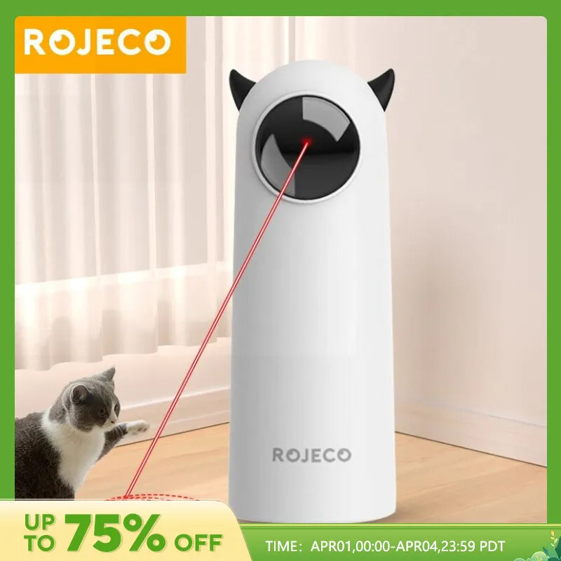 ROJECO automatique chat jouets interactif intelligent taquin animal de compagnie LED Laser intérieur chat jouet accessoires portable électronique chat jouet pour chien