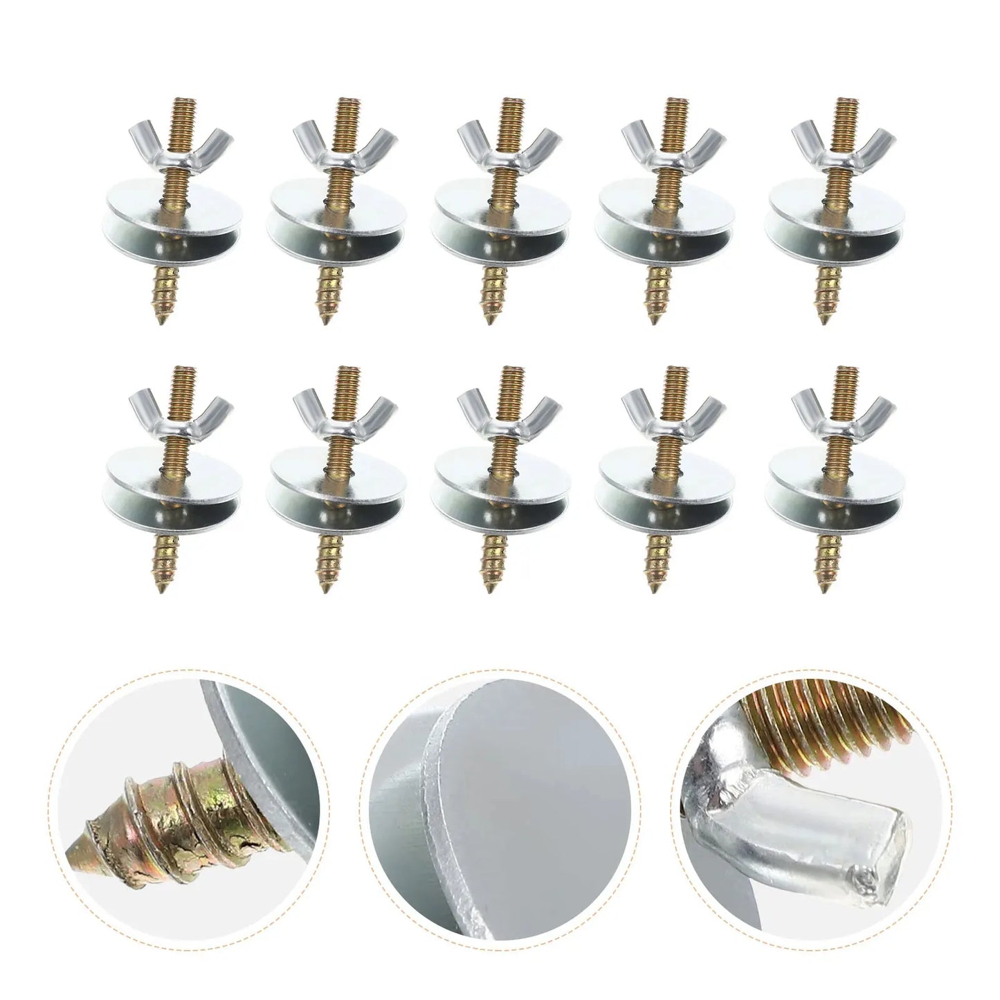 10 Pieces Nut Screw Mount Kits Bird Cage Perch Screws and Nuts Screw Nut with Gaskets for Parrot Toys Rack Claws Grinding Rod