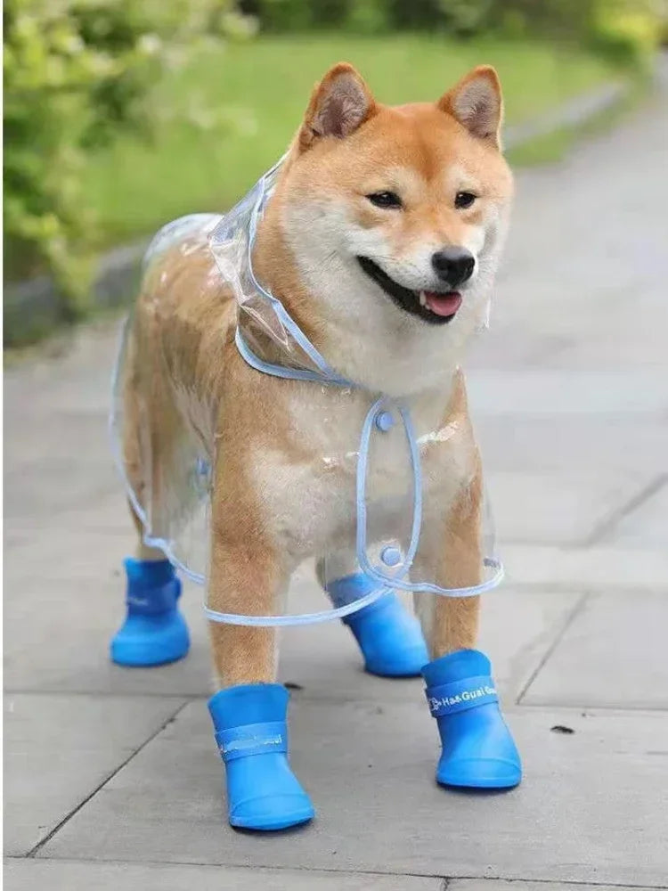 Chubasquero transparente para mascotas, chaqueta impermeable para mascotas, abrigo para perros pequeños y medianos, Poncho para perro Shiba, ropa para caminar al aire libre para mascotas