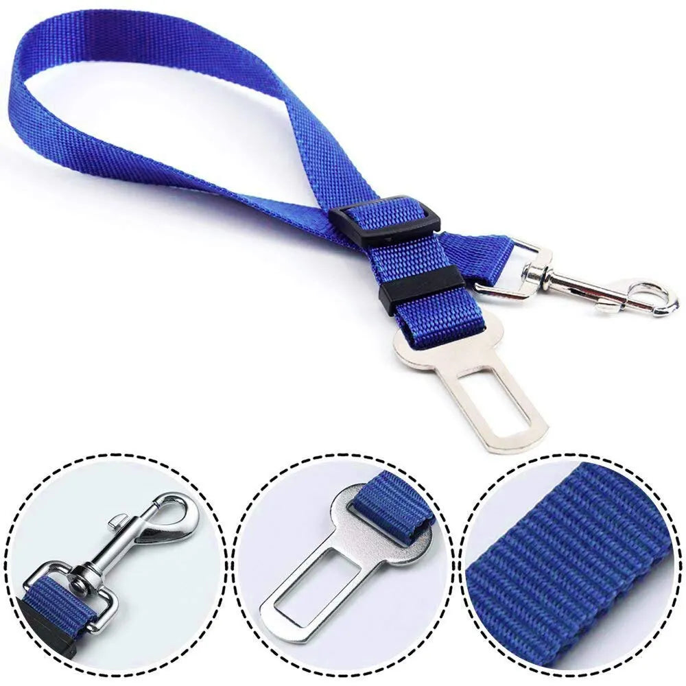 Ceinture de sécurité pour chien et chat, 1 pièce, harnais réglable, ceinture de sécurité pour petits et moyens chiens, fournitures de voyage pour animaux de compagnie