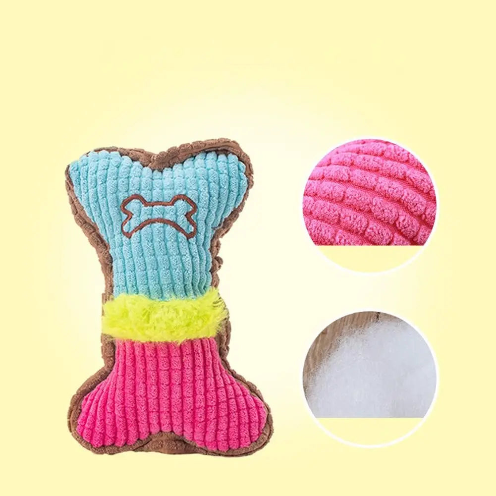 Juguetes chirriantes para perros, juguete masticable para perros de peluche para cachorros de raza pequeña y mediana, masticación de dentición, regalos de cumpleaños interactivos agresivos, 1 ud.