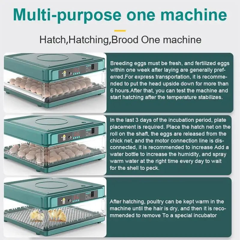 9/15 Eggs Incubator With Drawer Type Mini Egg Incubator With Automatic Water Ionic Waterbed Replenishment And Temperature Contro