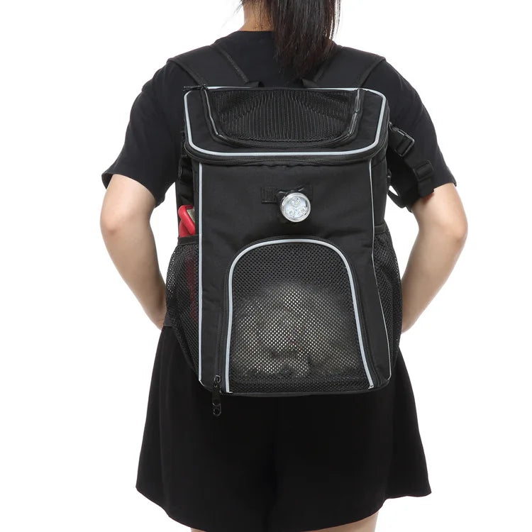 Bolsa transpirable para transportar excrementos de perros y mascotas, funda para asiento de bicicleta, mochila de viaje para mascotas, perros pequeños, medianos y gatos