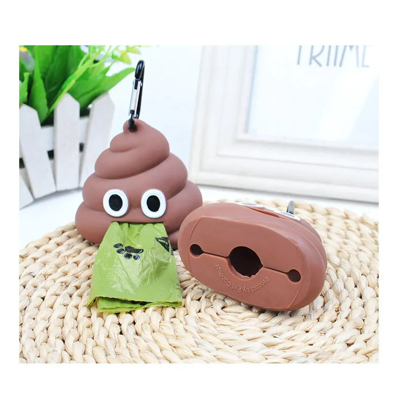 1pc Pet Poop Shit-shaped Dog Cat Waste Portable Dog Poop Dispenser Holder Pets Cleaning Products For Outdoor Pets Accessories