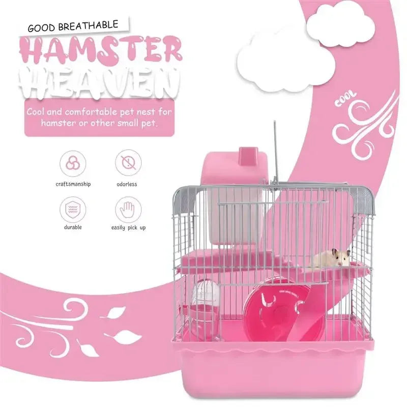 Cage à Hamster, accessoires de Glamping, souris, jouet, Villa, petite maison, cachette, cabane en plastique pour animaux de compagnie, Rat de voyage