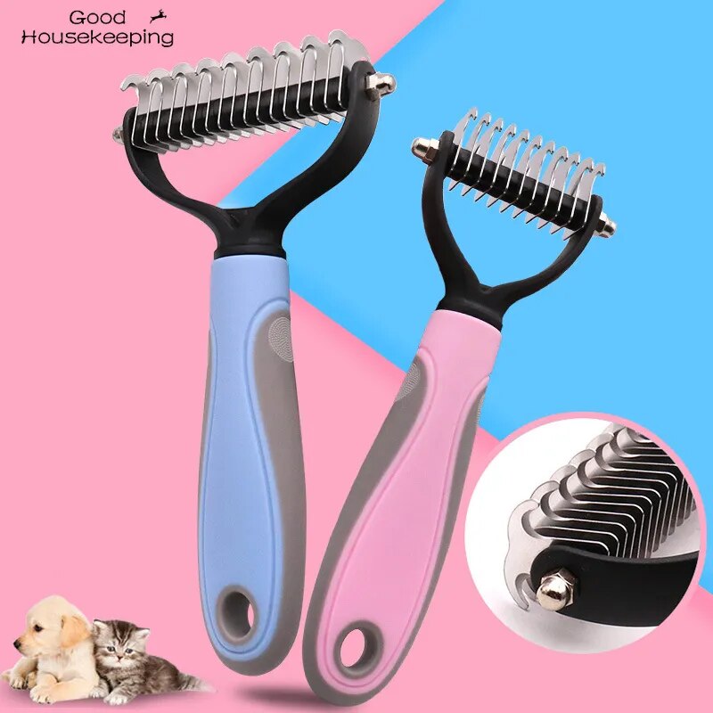 Pets Fur Knot Cutter Dog Grooming Shedding Tools Pet Cat Hair Removal Comb Brush Double sided Pet Products Suppliers Accessories