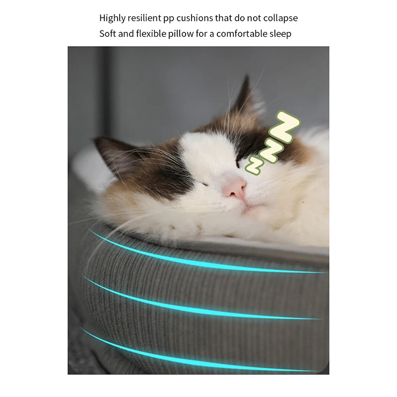 Square Cat's House Bed For Cats Dog Mat Warm Sleep Cat Nest Cushion Dog Puppy Couch For Dogs Basket Plush Pet Accessories Winter