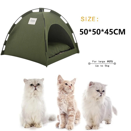 Pet Tent Bed Cats House Supplies Products Accessories Warm Cushions Furniture Sofa Basket Beds Winter Clamshell Kitten Tents Cat