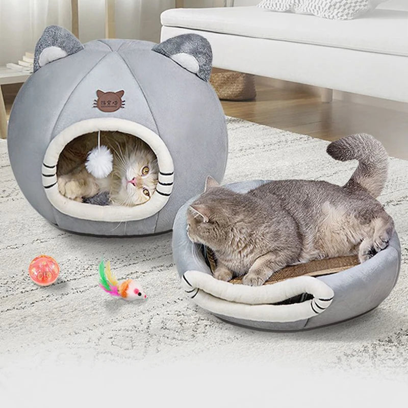 Puppy House Dogs Kennel Baby Nest Cat Hiding Litter Anti-Slip Winter Warmth All Seasons Supplies Sleeping Pet Beds