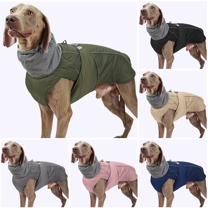 Ropa para perros, chaqueta de invierno de lujo para perros pequeños, medianos y grandes, impermeable, suave, acolchado, abrigo cálido para mascotas, traje reflectante de seguridad para perros