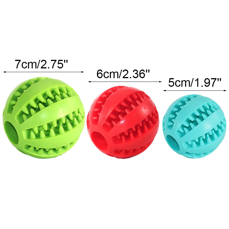 Jouets doux pour animaux de compagnie, balle élastique Interactive amusante, jouet à mâcher pour dents de chien, boule propre, nourriture, balle en caoutchouc Extra-résistante pour chien