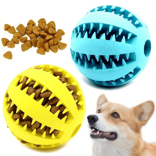 Jouets en caoutchouc naturel pour chien, jouets à mâcher pour chien, nettoyage des dents, boule de friandises, élasticité Interactive Extra-résistante, 5cm, produits pour animaux de compagnie