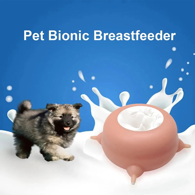 Mangeoire à lait pour animaux de compagnie, mamelon bionique, sûr, sain, de qualité alimentaire, outil d'alimentation en lait en Silicone pour chien, chat, chaton, chiot, bol