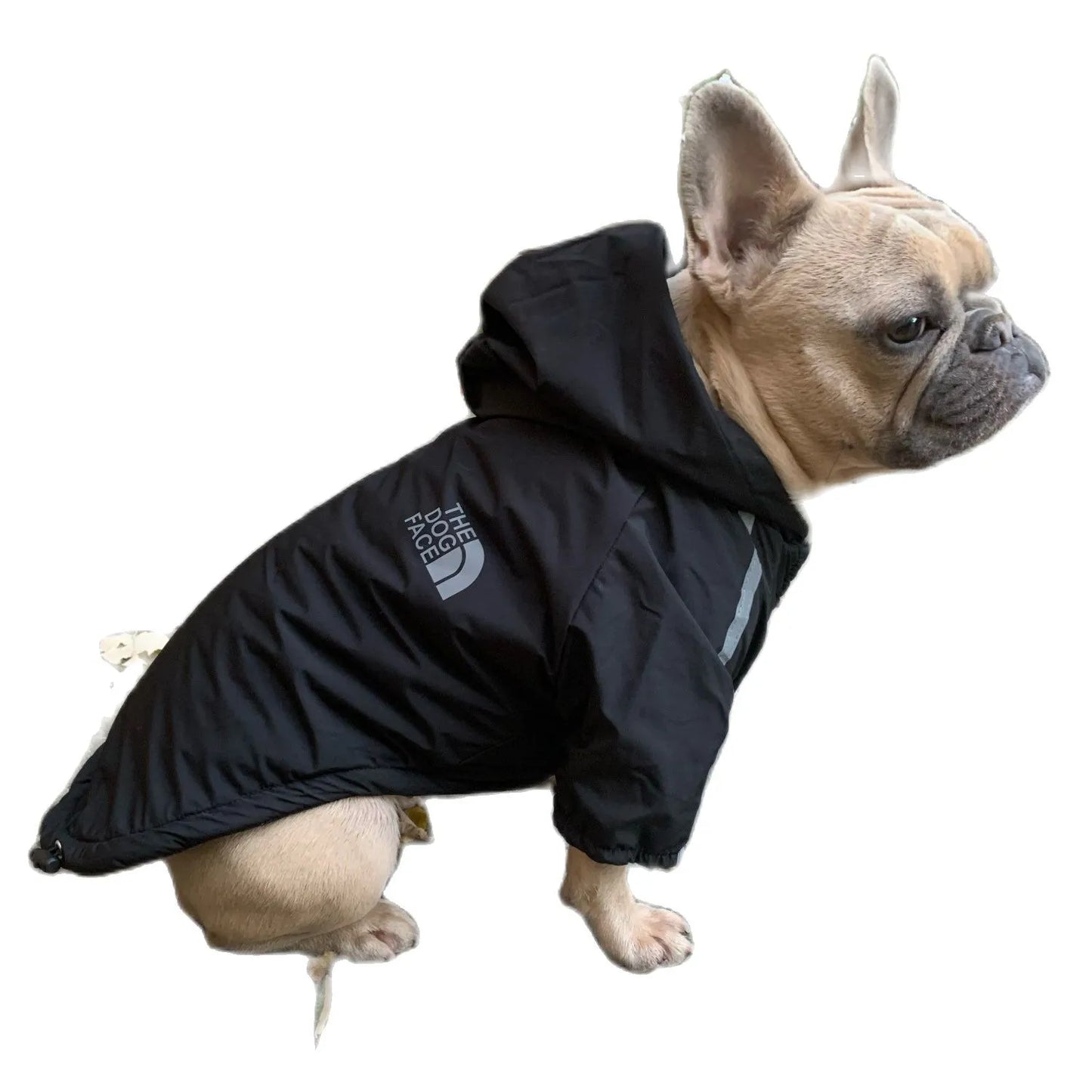 Otoño Invierno perro mascota impermeable abrigo cálido chaqueta con capucha de algodón la cara del perro perros pequeños gato reflectante ropa para mascotas abrigo de invierno