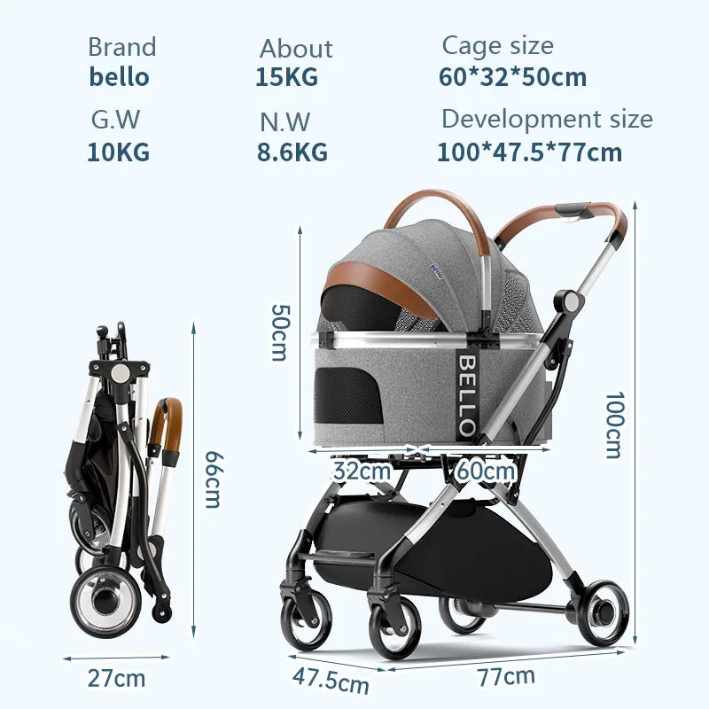 Bello Cat Trolley Cat Stroller Pet Stroller Cat Pet Carriers & Travel Products