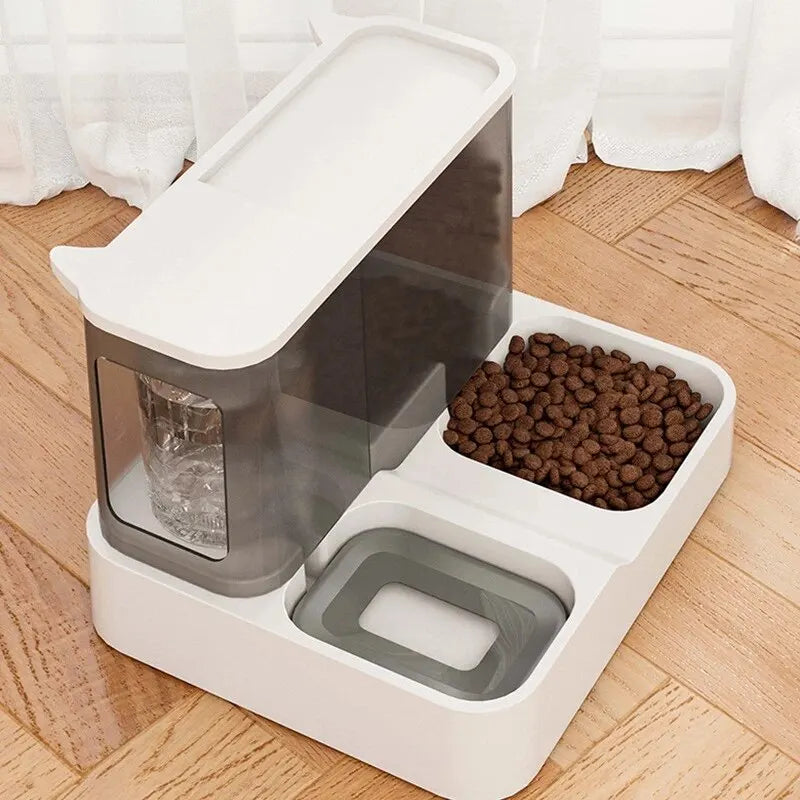 Distributeur automatique de nourriture pour chat, grande capacité, bol d'eau potable, fournitures pour animaux de compagnie, séparation humide et sèche, récipient de nourriture pour chien