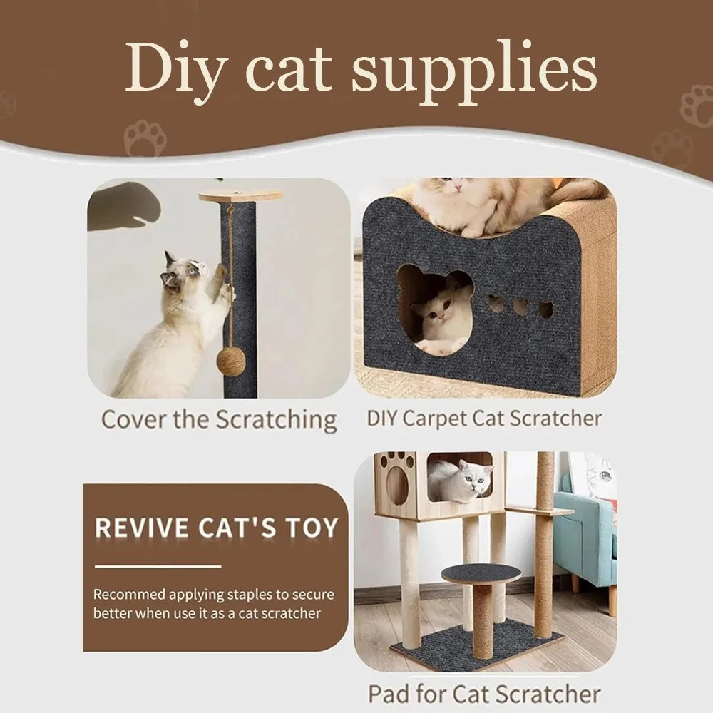 Anti Cat Scratch Sofa Cats Scratch Board Sofa Protection Paws Sharpen Trimmable Self-adhesive Carpet Cats Scratch Board Cat Toys