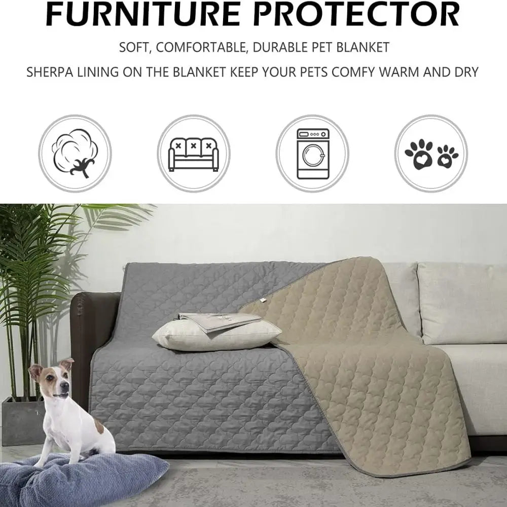 Manta para mascotas, Protector de sofá impermeable para perros, fundas de cama, funda Reversible para muebles para perros