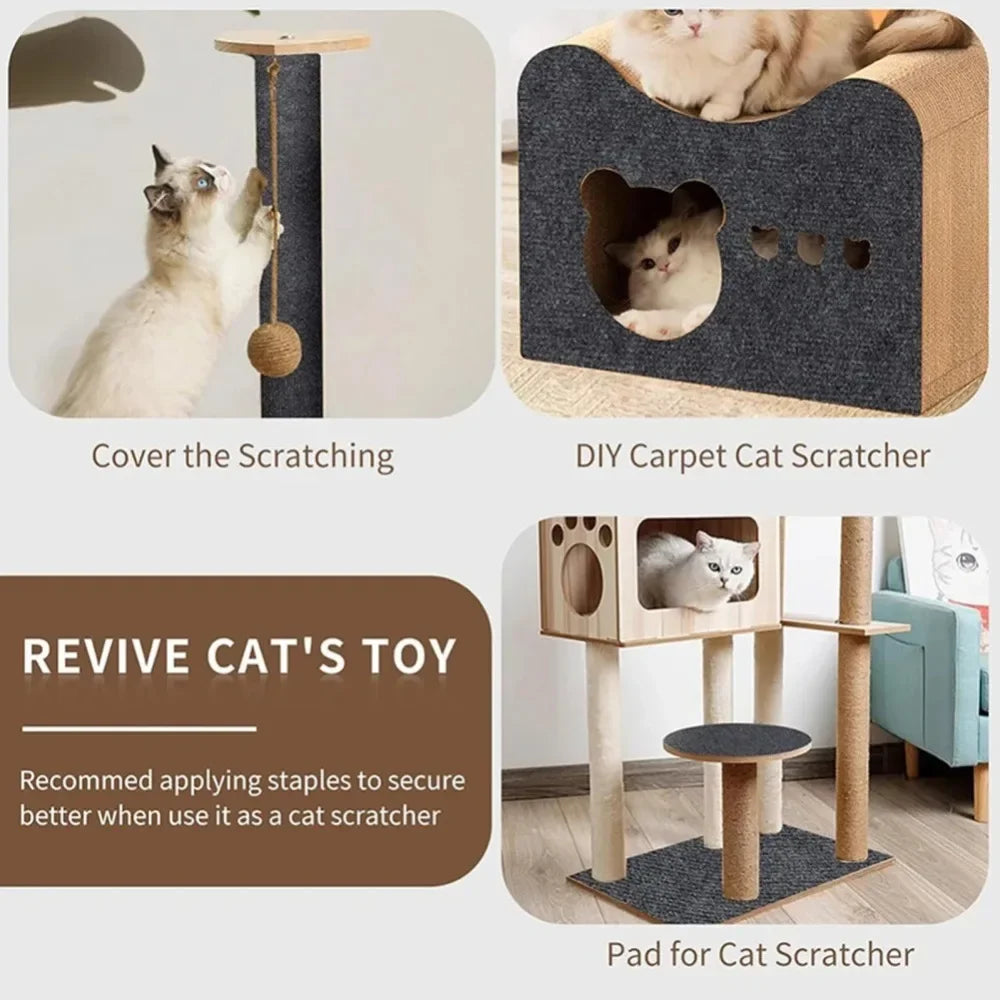 Anti Cat Scratch Sofa Cats Scratch Board Sofa Protection Paws Sharpen Trimmable Self-adhesive Carpet Cats Scratch Board Cat Toys