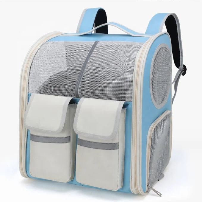 Nouvelles poches de rangement pour fenêtres de Ventilation en maille souple, roues roulantes amovibles, sac à dos de transport pour animaux de compagnie