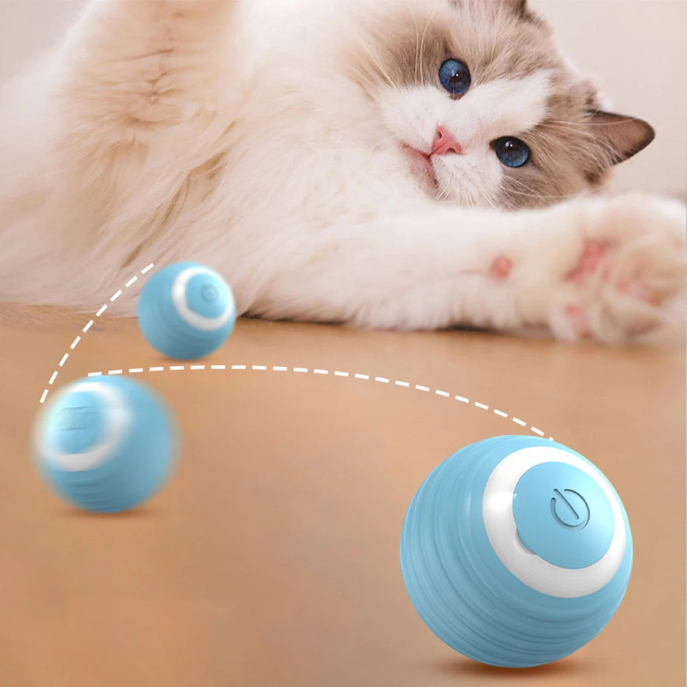 Electric Cat Ball Toys Smart Automatic Rolling Cat Toys for Cats Training Self Moving Kitten Exercise Toys Pet Accessories