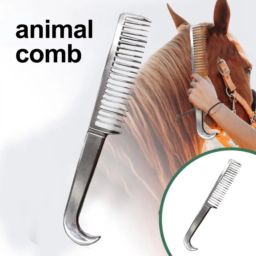 Peigne pour animaux, 2 pièces, dent épaisse, toilettage Durable, peigne en métal pour cheval, peigne de traction de queue de crinière, outil de nettoyage de cheval, fournitures pour animaux