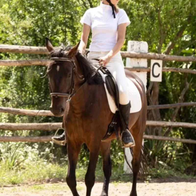 Ensemble de vêtements d'équitation pour femmes, siège complet, culotte d'équitation en Silicone, costumes de Sport, Leggings d'équitation, dessus de chemise assortis