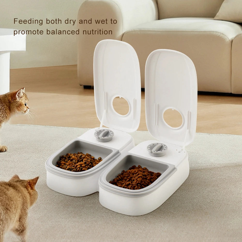 Mangeoire automatique pour chat distributeur intelligent de friandises pour chat pour distributeur de nourriture humide et sèche mangeoire automatique pour chats chiots bol