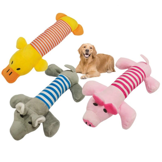 Juguete para perros juguete de peluche con chirrido para perros, suministros aptos para todos los cachorros, juguete con sonido de mascota, divertido y duradero, Molar para masticar, lindo juguete, suministros para mascotas