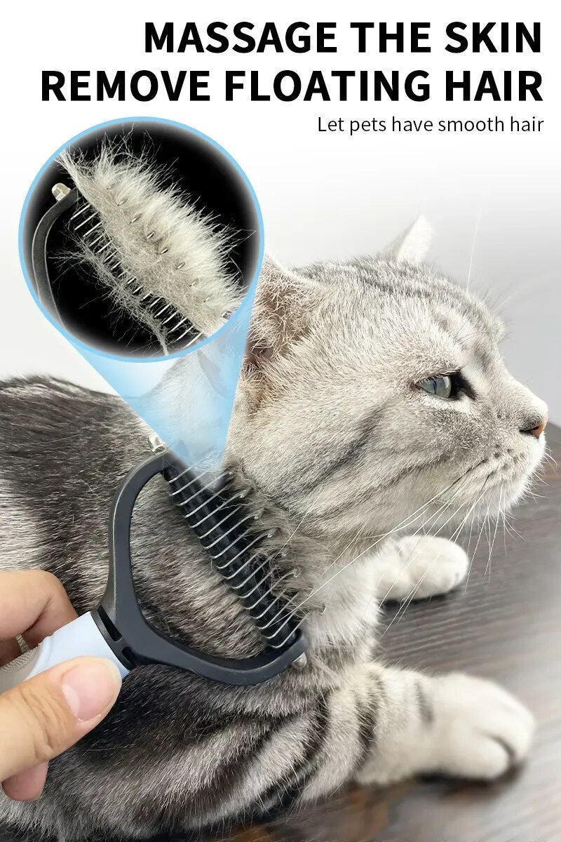 Pets Fur Knot Cutter Dog Grooming Shedding Tools Pet Cat Hair Removal Comb Brush Double sided Pet Products Suppliers Accessories