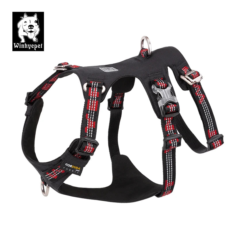 Winhyepet Dog Harness Back-Slip No Pull Cloth 3M Reflective for Large Medium Small Pet Puppy Accessories