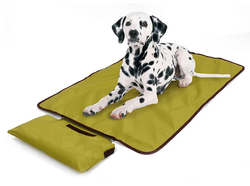 Manta portátil cálida de invierno para perros, estera plegable lavable para dormir con correa para perros, accesorios de viaje para acampar, cama