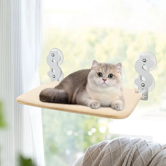 Suspended Foldable Cat Window Perch Breathable Cat Claw/USD Shape Cat Window Hammock with Suction Cup Cloth