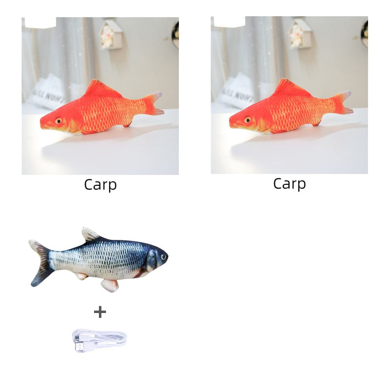 Version sans herbe à chat - Jouet de simulation de poisson sauteur électrique