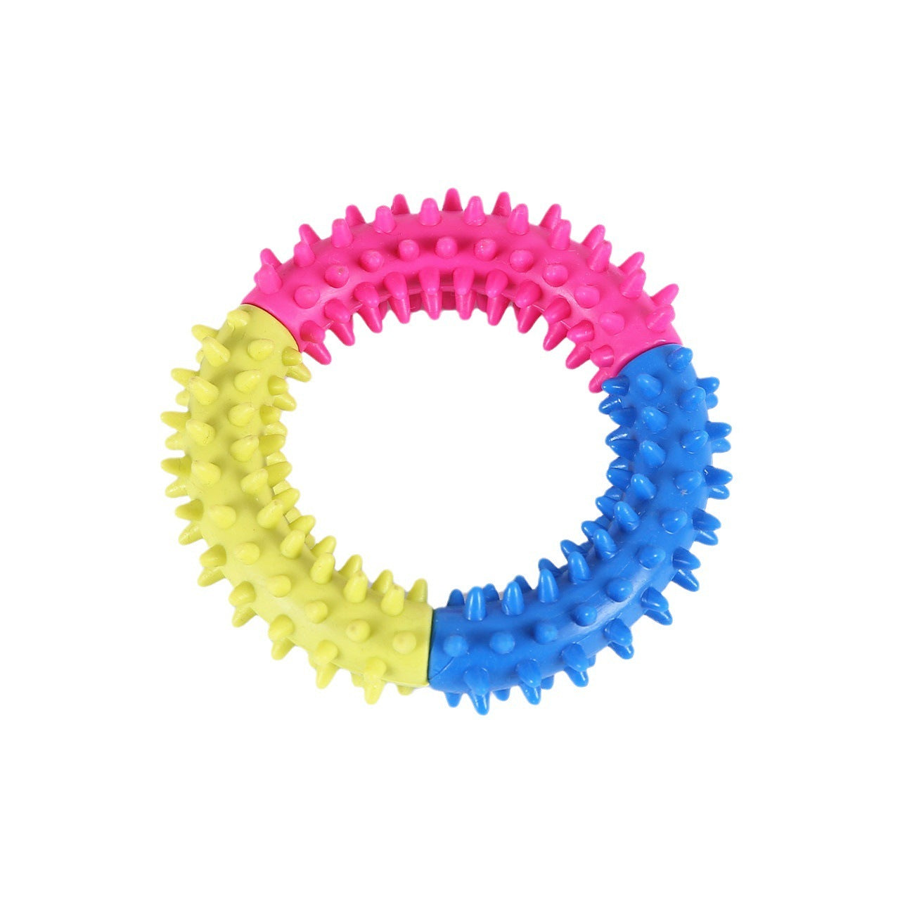 TPR Rubber Three-color Thorn Ring Bite-resistant Toys