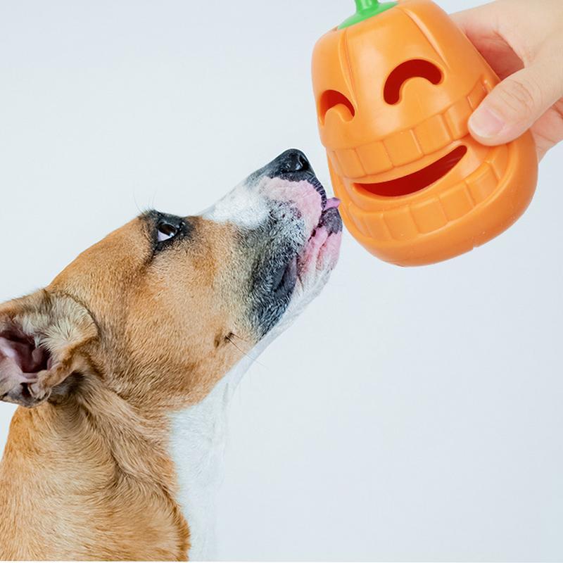 Juguetes masticables resistentes para perros Juguete masticable para perros para masticadores agresivos Juguete indestructible con forma de calabaza para perros Juguetes interactivos para perros Cachorros