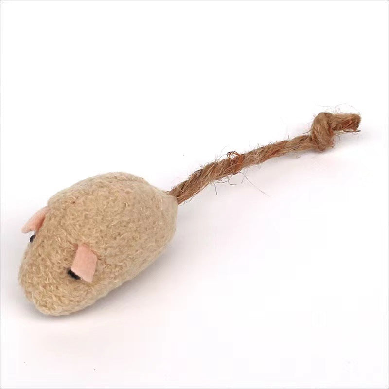 Jouet de Simulation de petite souris pour chat, jouet à la menthe, en peluche résistant aux rayures, fournitures pour animaux de compagnie