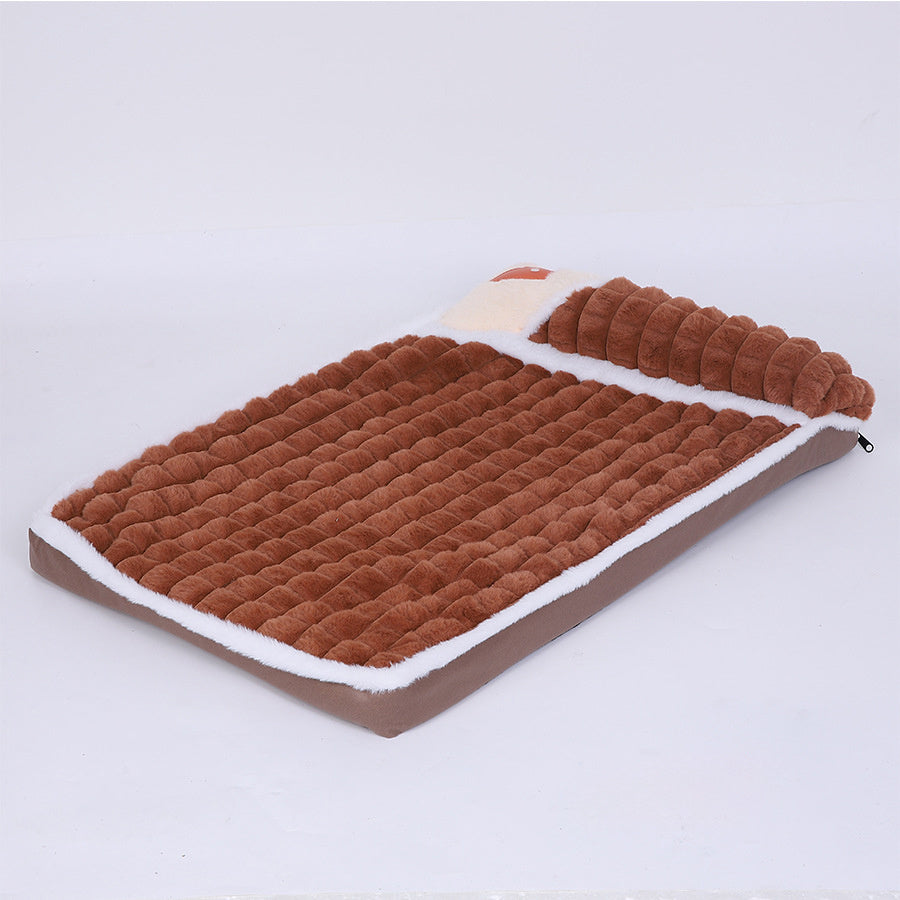 Tapis pour chien chaud et confortable pour l'automne et l'hiver, amovible et lavable, adapté aux grands chiens, lit pour chien, fournitures pour animaux de compagnie 