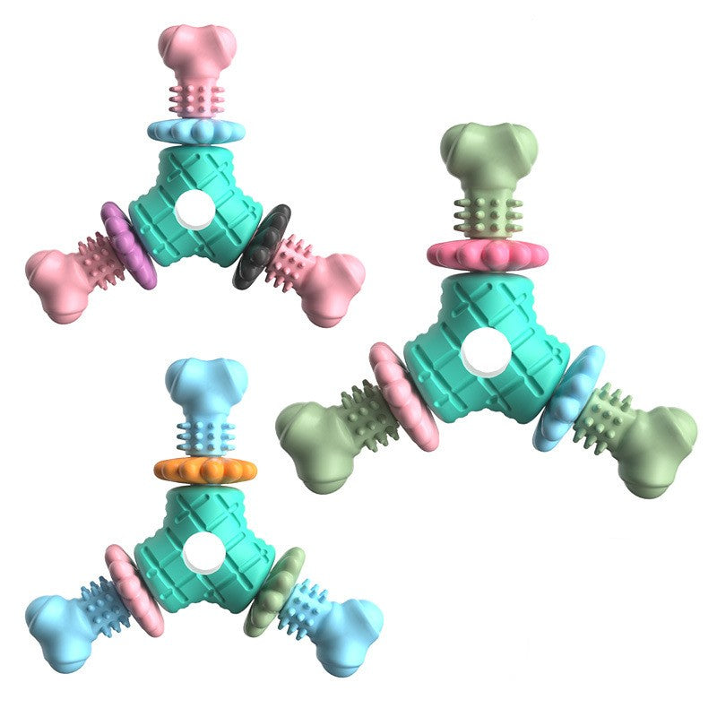 Triangle Meat TPR mordant et broyant le jouet pour chien