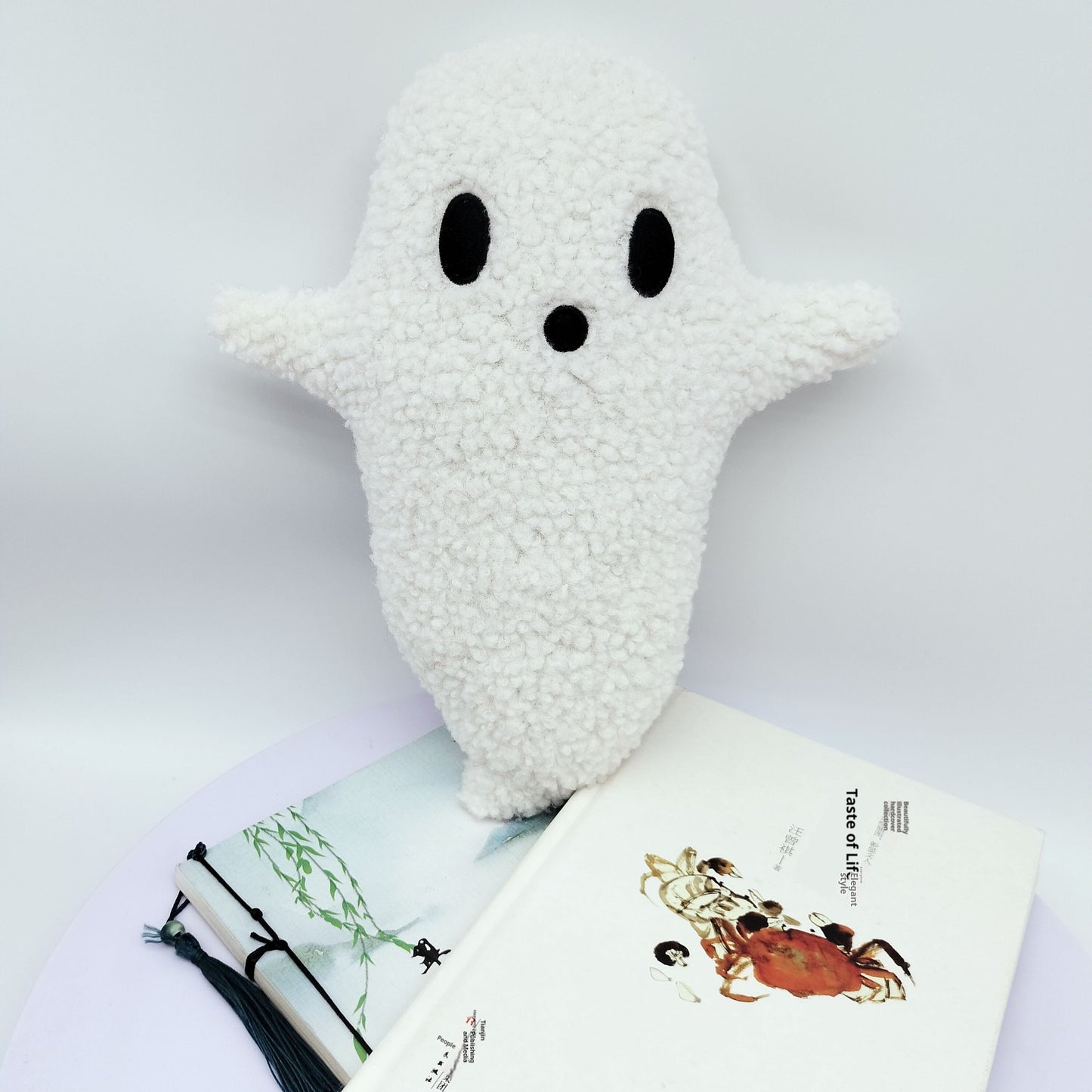 Regalo de Halloween Fantasma blanco Diseño del lugar Accesorios Divertido juguete de peluche