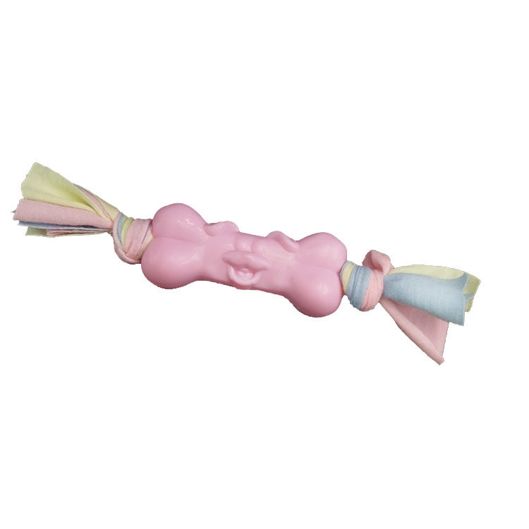 Bandes de tissu en coton TPR pour chien, jouets de soulagement des dents molaires, animaux de compagnie