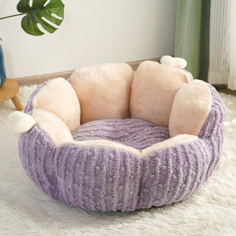 Litière pour chat mignonne, douce et confortable, toutes saisons, universelle, cactus, violet, vert, fournitures pour chats et chiens, jouets