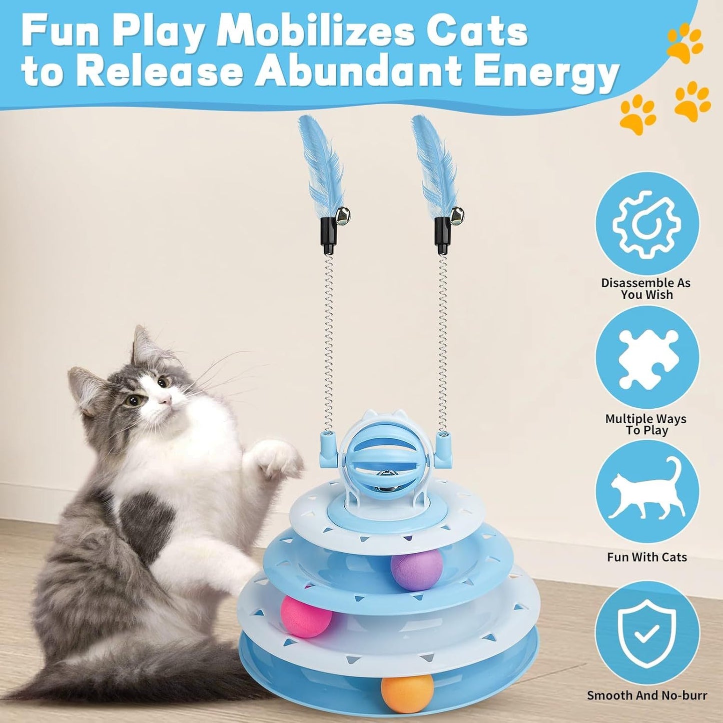 Cat Toys For Indoor Cats Kitten Toys Interactive Cat Toy Cat Puzzle Toy Cat Ball Toy