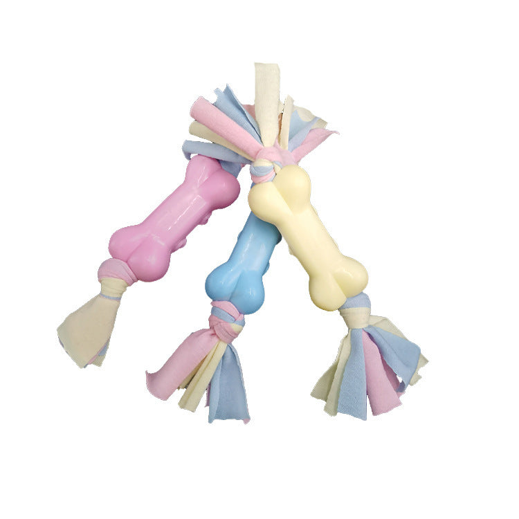 Bandes de tissu en coton TPR pour chien, jouets de soulagement des dents molaires, animaux de compagnie