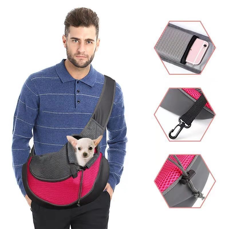 Sac messager portable pour sortie de chien de compagnie