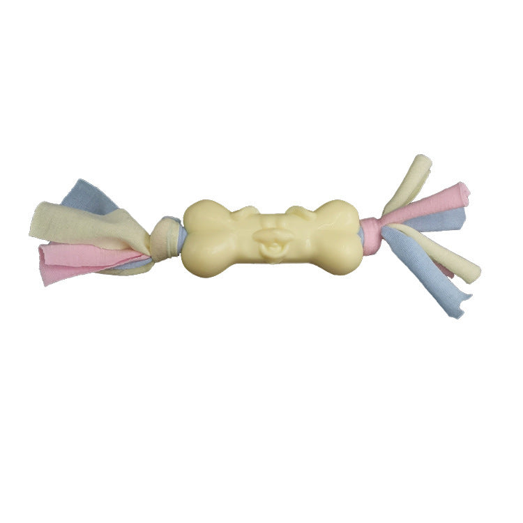 Bandes de tissu en coton TPR pour chien, jouets de soulagement des dents molaires, animaux de compagnie