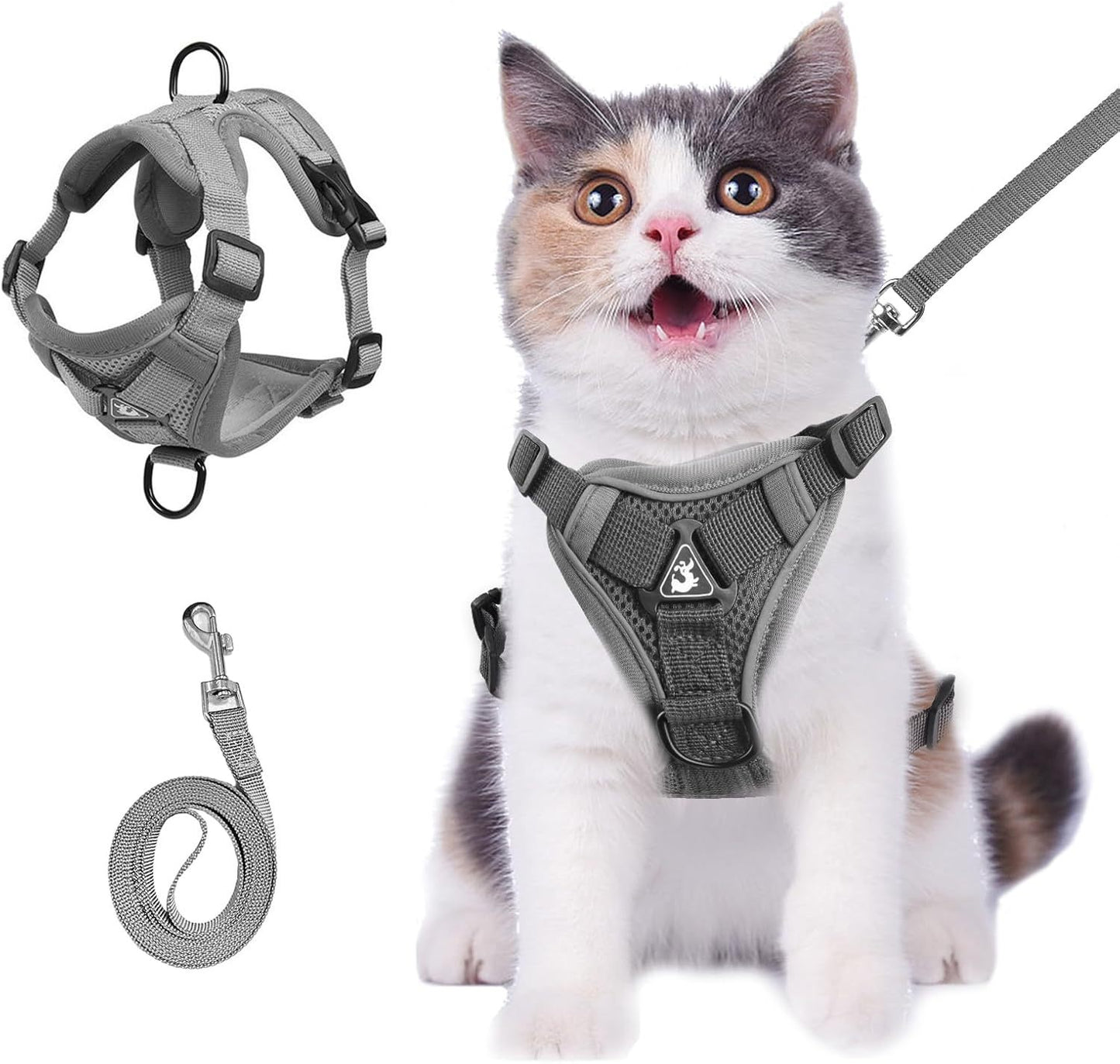 Summer Cat Chest Harness And Leash, Anti-Escape Adjustable Soft Mesh Cat Leash And Chest Harness Set For All Types Of Cats Cat Vests