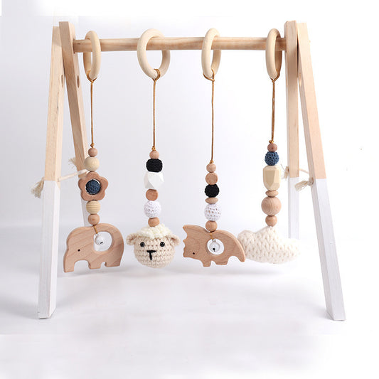 Beech Animal Baby Room Decoration Wooden Children's Rattle