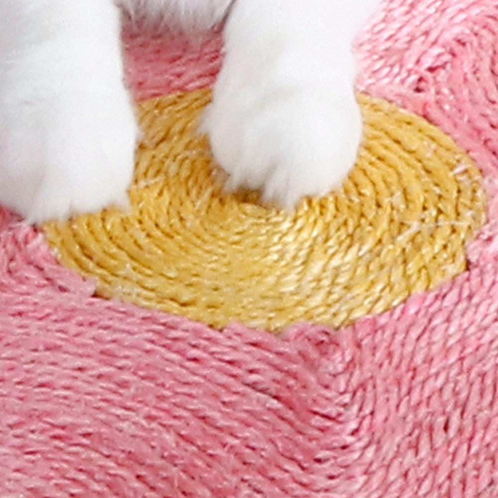 Alfombrilla rascadora para gatos con gancho sin rastro, de sisal natural, con forma de flor y naranja, para interiores